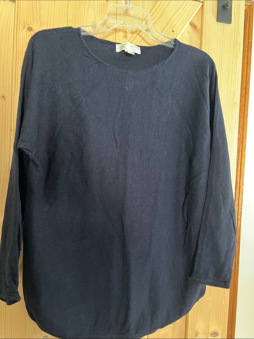 Ladies Navy Crewneck Sweater